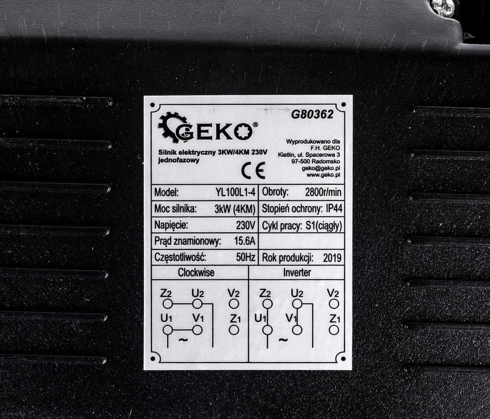 Geko #Elektros variklis 3 kW / 4 km 230 V 1 fazė (1)