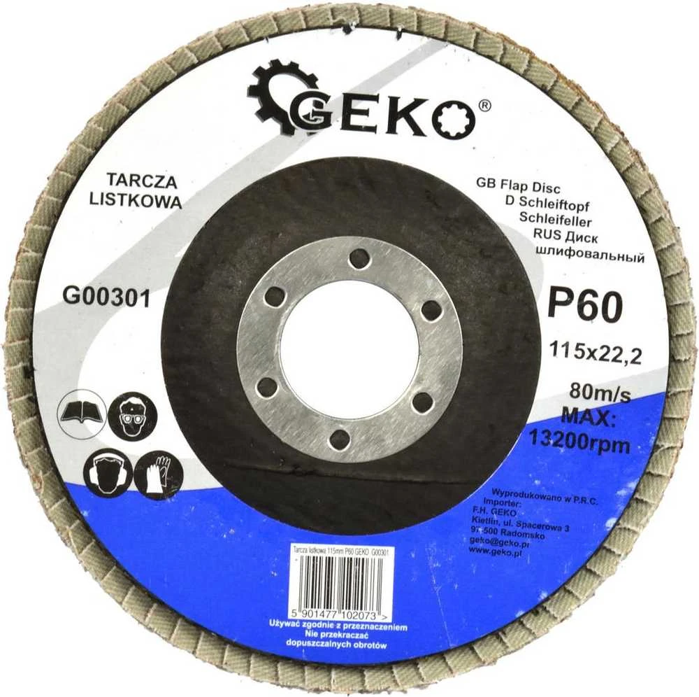 Geko Flap diskas 115 mm P60 GEKO (10/200)