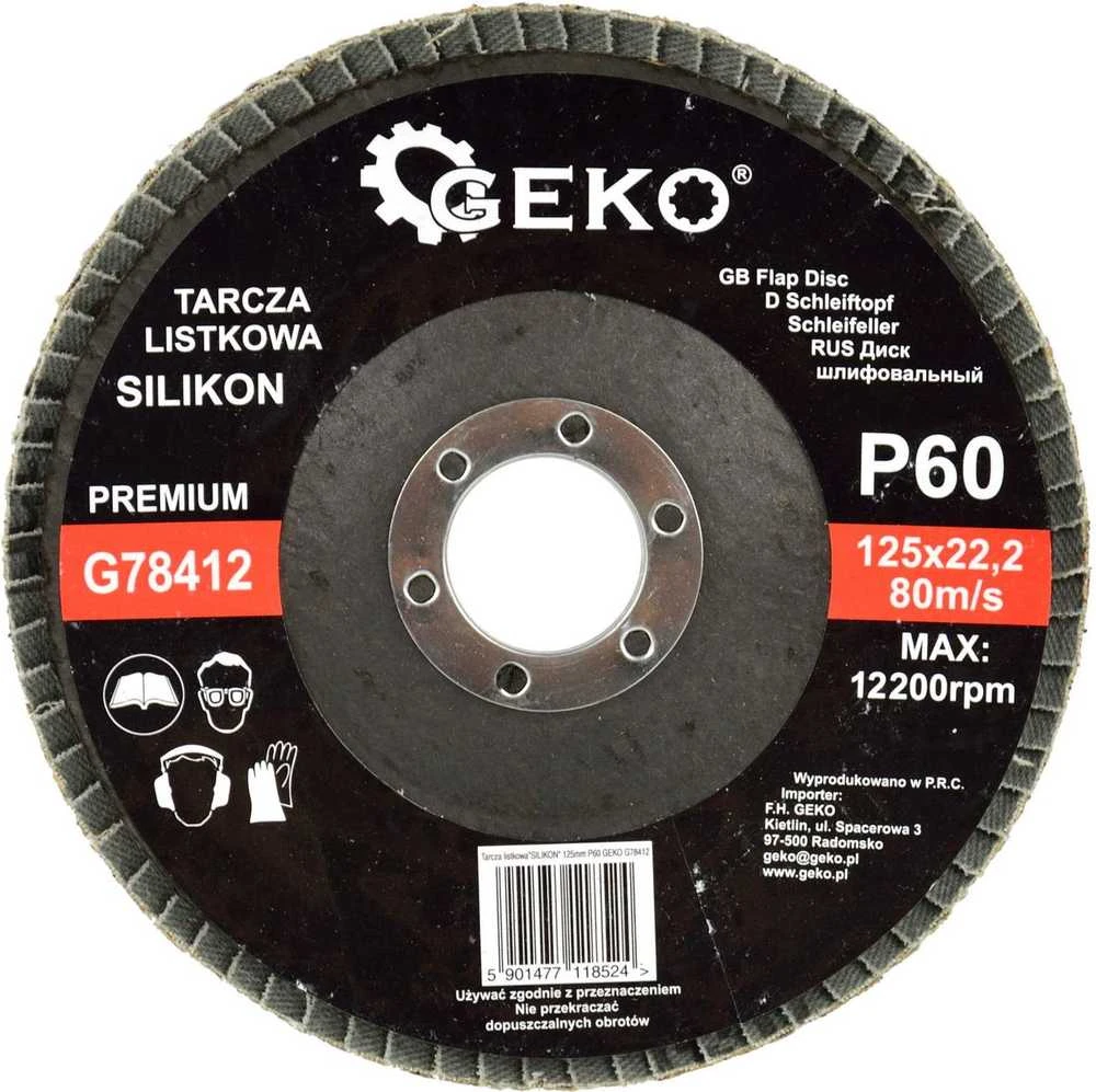 Geko Flap diskas ''SILICON'' 125mm P60 GEKO PREMIUM (10/200)