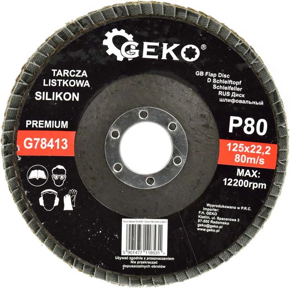 Geko Flap diskas ''SILICON'' 125mm P80 GEKO PREMIUM (10/200)