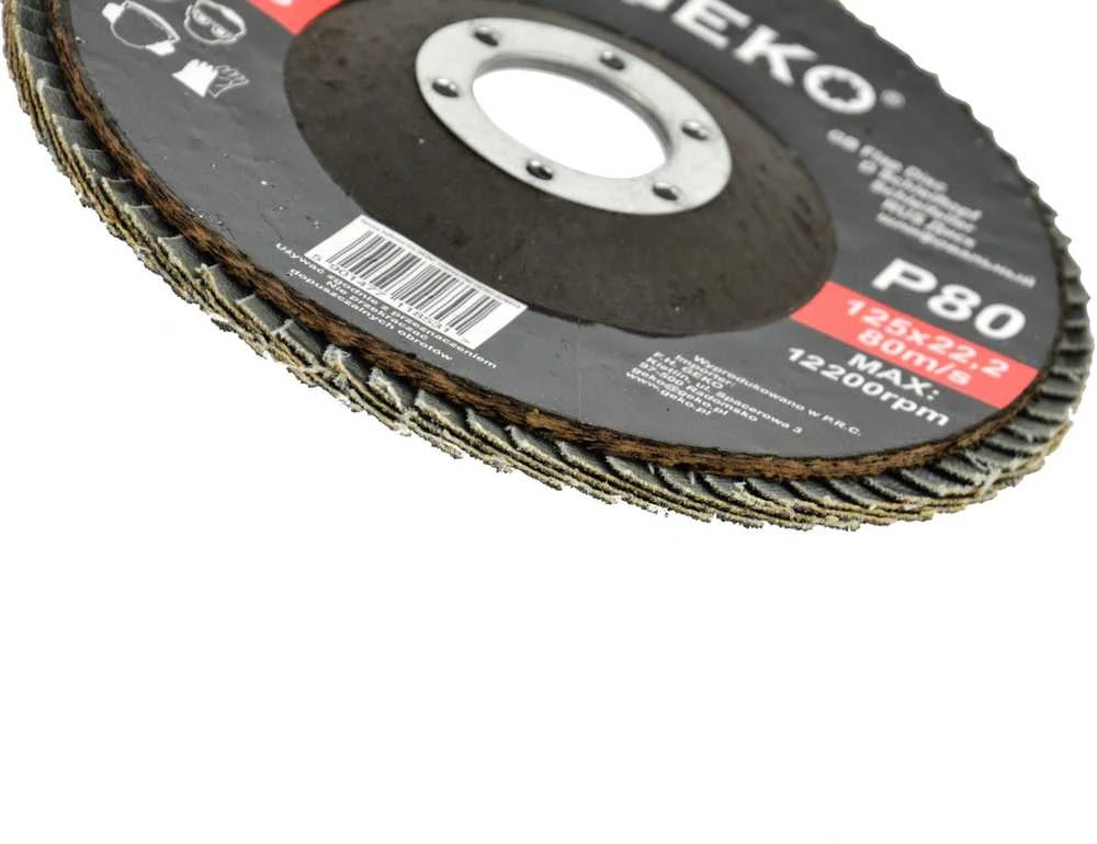 Geko Flap diskas ''SILICON'' 125mm P80 GEKO PREMIUM (10/200)