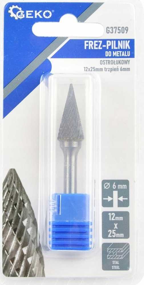Geko metalinės pjovimo dildės 12x25mm kotelis 6mm (kūginis) (200)