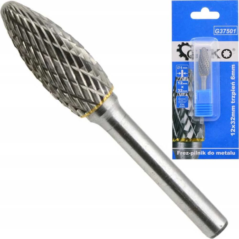 Geko Freza metalui karbidinė 12x32mm kotas 6mm