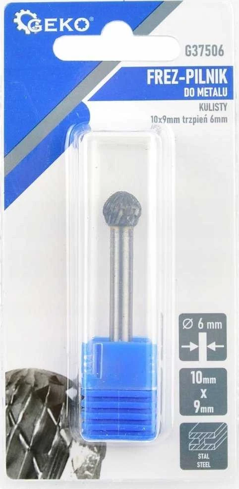 Geko frezavimo dildė metalui 10x9mm kotu 6mm (sferinė) (200)