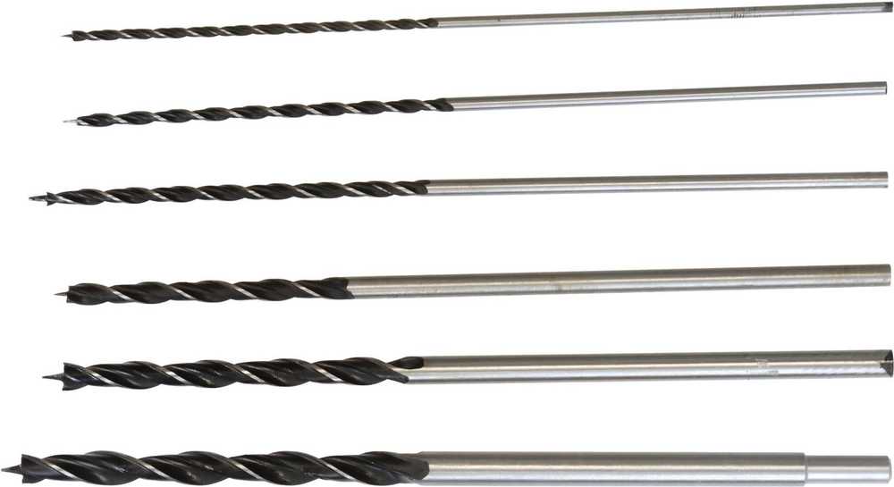 „Geko“ grąžtas, 6 medienos grąžtų rinkinys, 4–12 mm / 300 mm (20 vnt.)