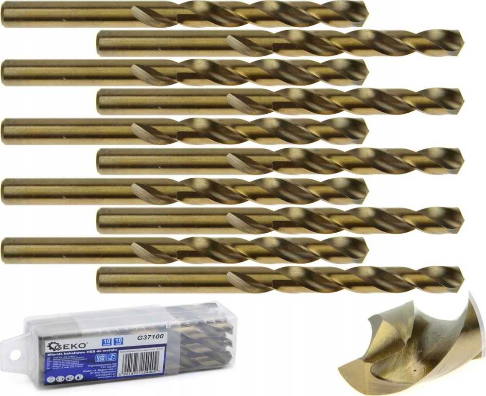 Geko grąžtas HSS kobalto grąžtas metalui 10 mm (10/210)