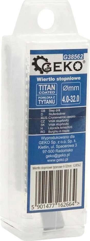 Pakopinis grąžtas Geko G38562; 4-32 mm