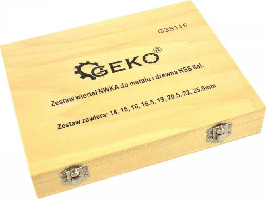 Geko grąžtų rinkinys 8 vnt. METALO IR MEDIENOS GRĄŽTAS HSS(10) G38115 GEKO