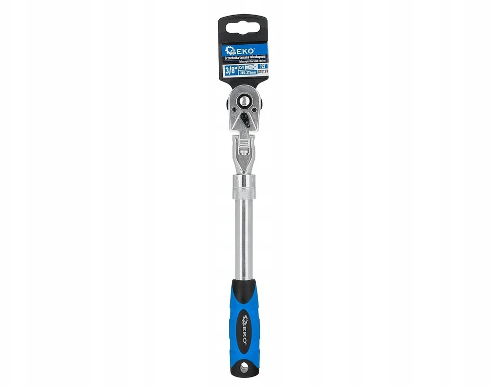 Geko Lankstomas teleskopinis reketas 3/8'' 285-375mm 72T CrV (30)