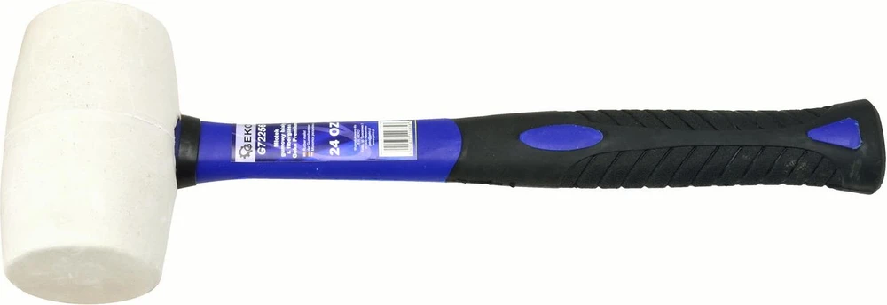 Guminis plaktukas su plastmasine rankena, baltas 850 g GEKO G72256