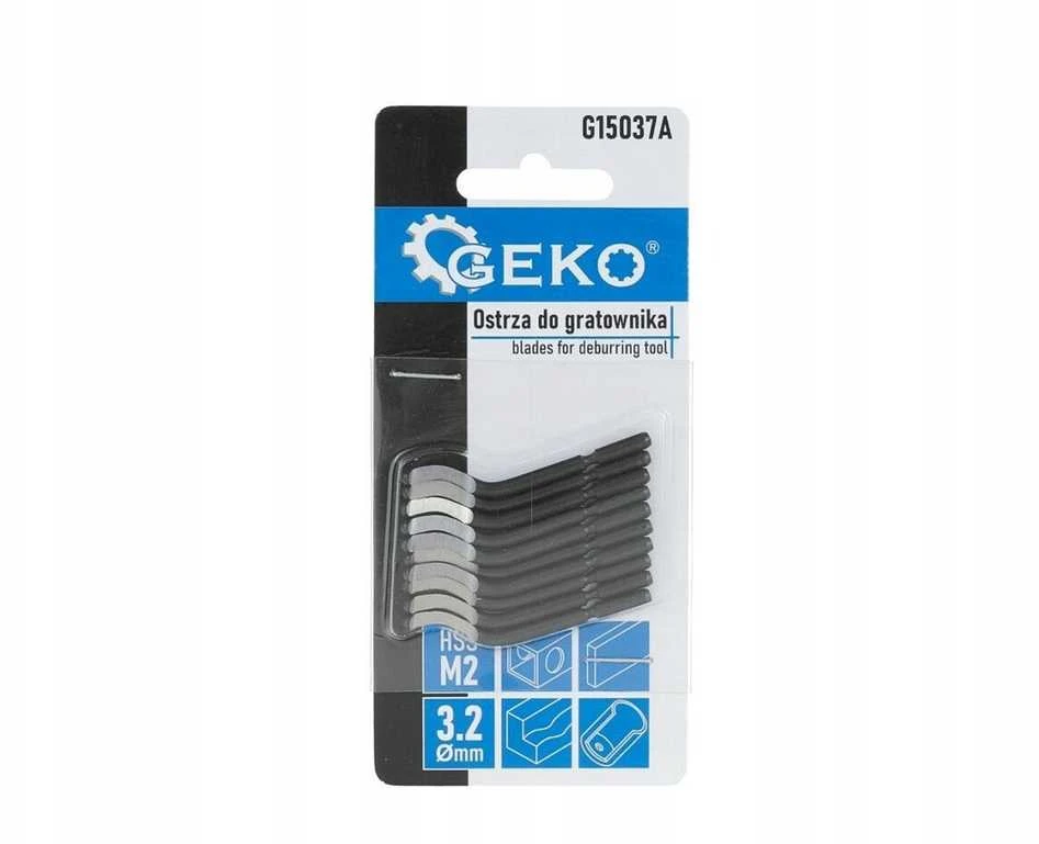 Geko HSS M2 keičiamųjų peiliukų rinkinys grandikliui 10 vnt. (12/144)