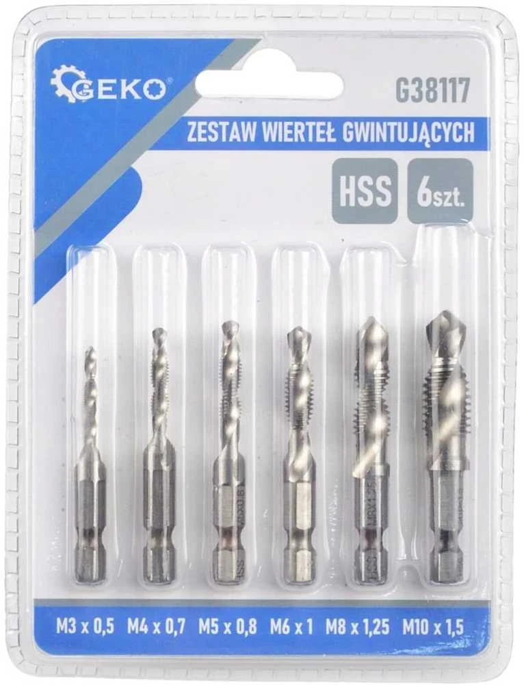 Geko Sriegimo grąžtų rinkinys HSS M3-M10 6 vnt. (100)