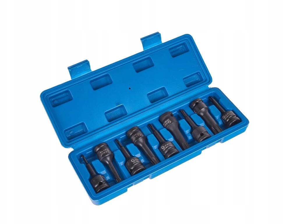 Geko Impaktinių raktų rinkinys torx 9 vnt. T20-T70 CR-MO (15)