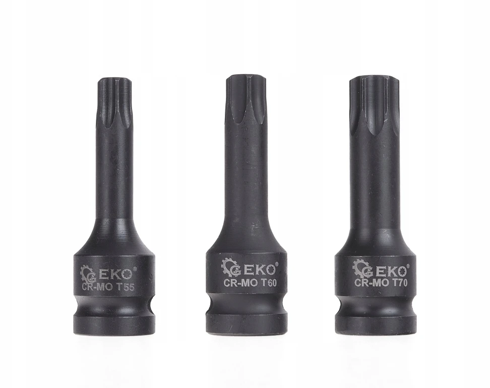 Geko Impaktinių raktų rinkinys torx 9 vnt. T20-T70 CR-MO (15)
