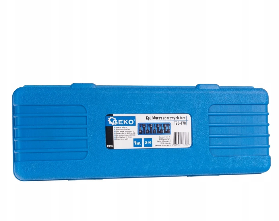 Geko Impaktinių raktų rinkinys torx 9 vnt. T20-T70 CR-MO (15)
