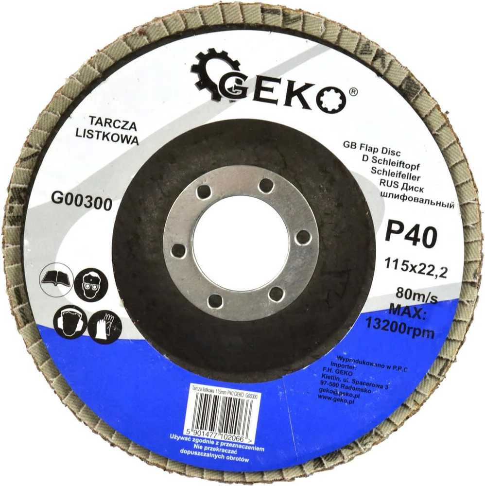Geko Flap Disc 115mm P40 (G00300)