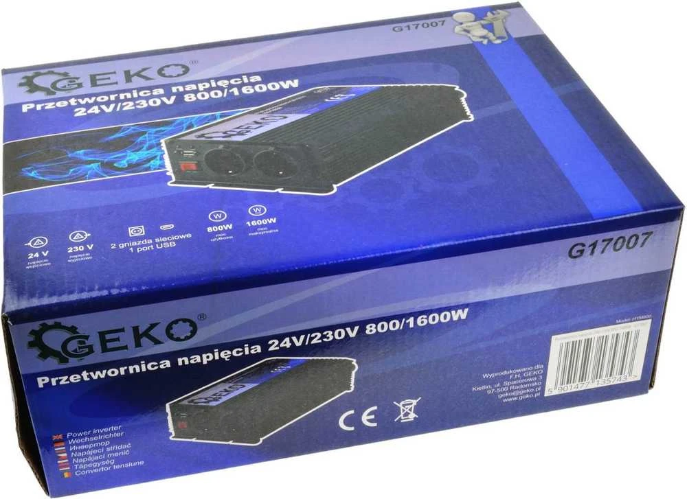 Geko 24V į 230V keitiklio pakuotė