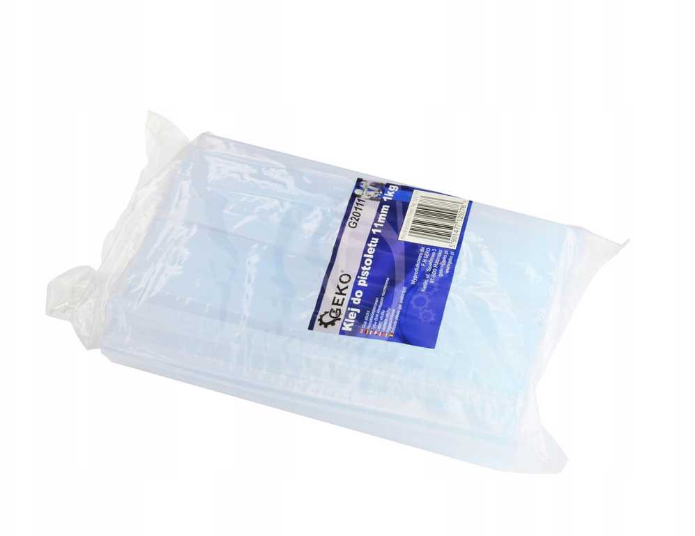 Wkłady klejowe Geko 11 mm x 200 mm skaidrus 57 vnt. 1kg G20111