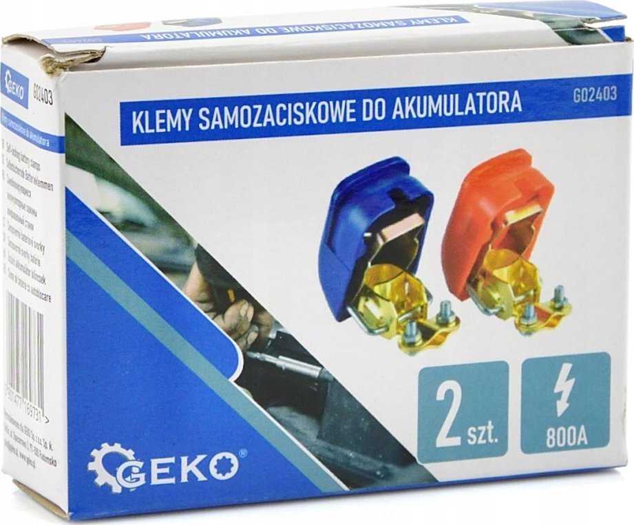 Geko Klemy samozaciskowe do akumulatora 800A 2el.(100)