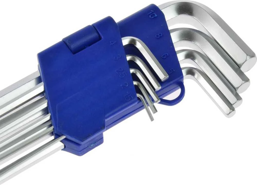 Užapvalintų šešiakampių raktų rinkinys 9 vnt. 1,5-10mm 230 mm GEKO G01703