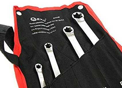 Geko Poliruoti veržliarakčiai Oczkowe-Torx 4 vnt. E6-E24 (40)