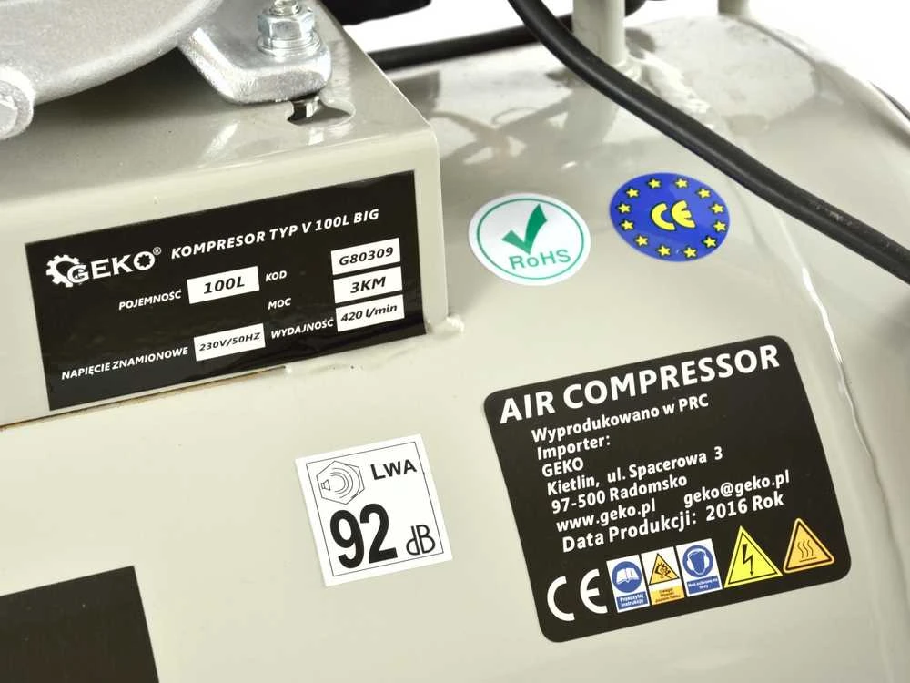 Geko kompresorius 9bar 100L (G80309)