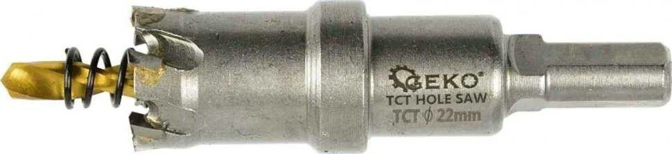 Geko Karbido dantukais pjaustytų skylių metalui rinkinys su titano grąžtais, 6 vnt., 16–35 mm (16)