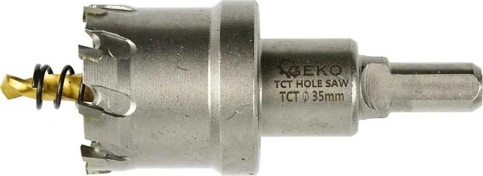 Geko Karbido dantukais pjaustytų skylių metalui rinkinys su titano grąžtais, 6 vnt., 16–35 mm (16)