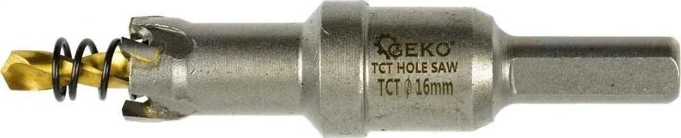 Geko Karbido dantukais pjaustytų skylių metalui rinkinys su titano grąžtais, 6 vnt., 16–35 mm (16)