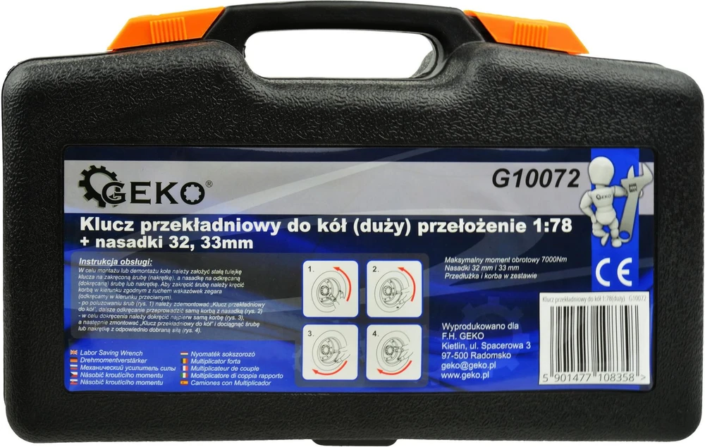 Geko krumpliaračio veržliaraktis 1:78 didelis (G10072)