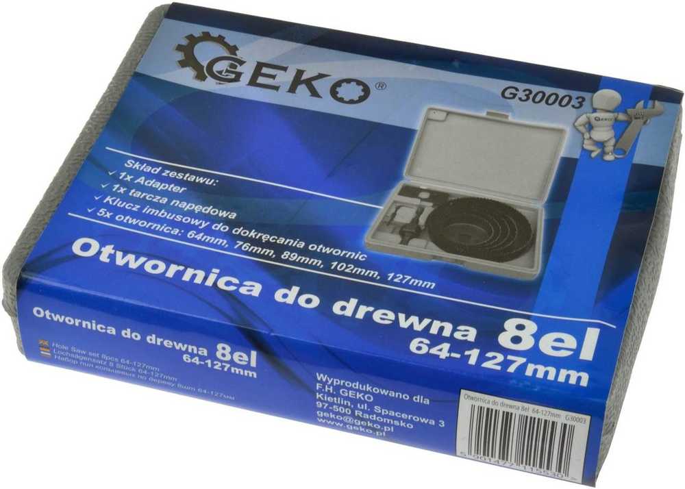 Geko medienos skylių pjūklas 8 dalių 64-127mm GEKO (20)