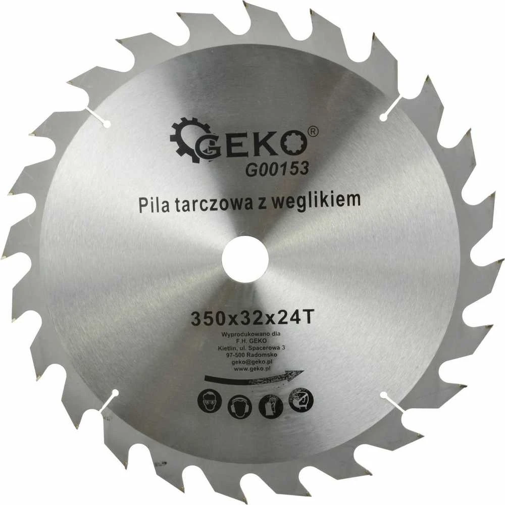 Geko DISKINIS Pjūklas 350x32mm 24 DANTŲ WIDIA