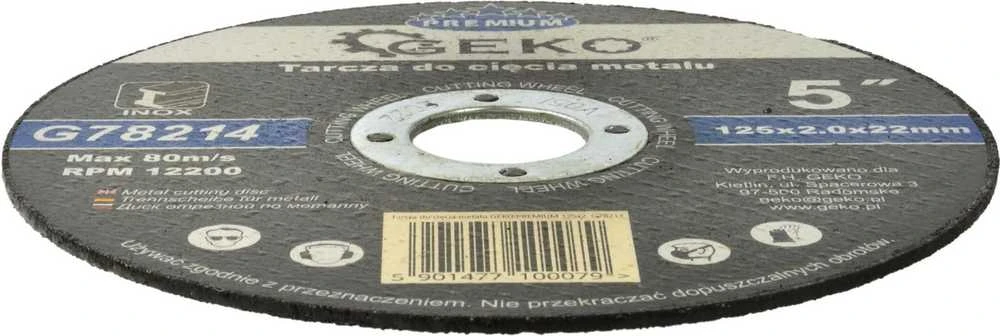 Geko GEKO PREMIUM metalo pjovimo diskas 125x2 Inox (10/50/200)