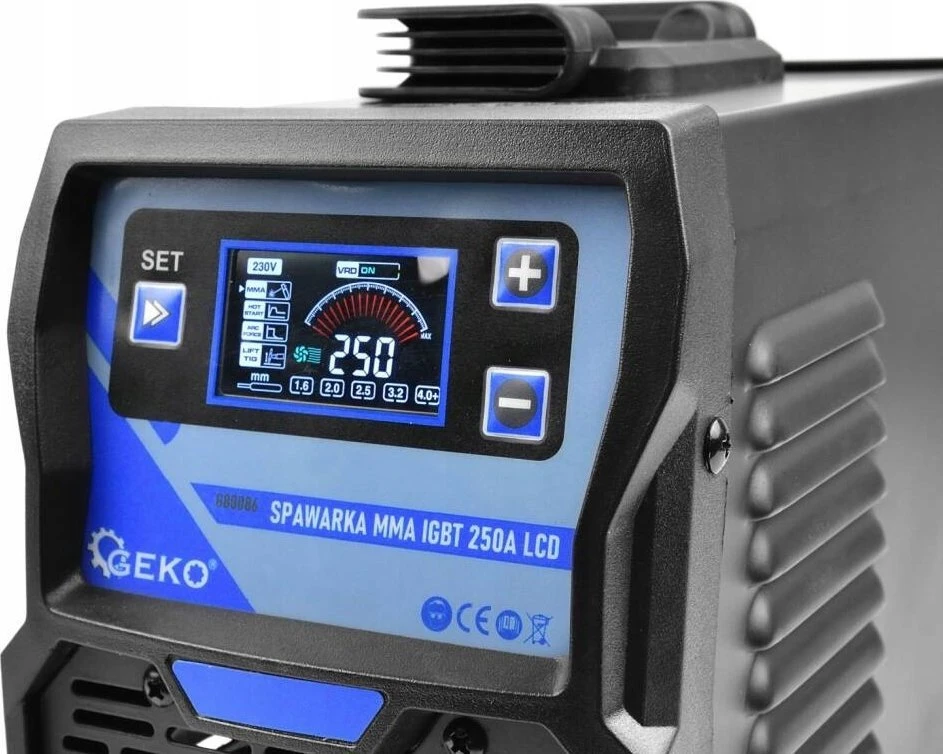 Geko MMA IGBT 250A LCD įkroviklis (1)