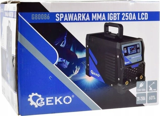 Geko MMA IGBT 250A LCD įkroviklis (1)