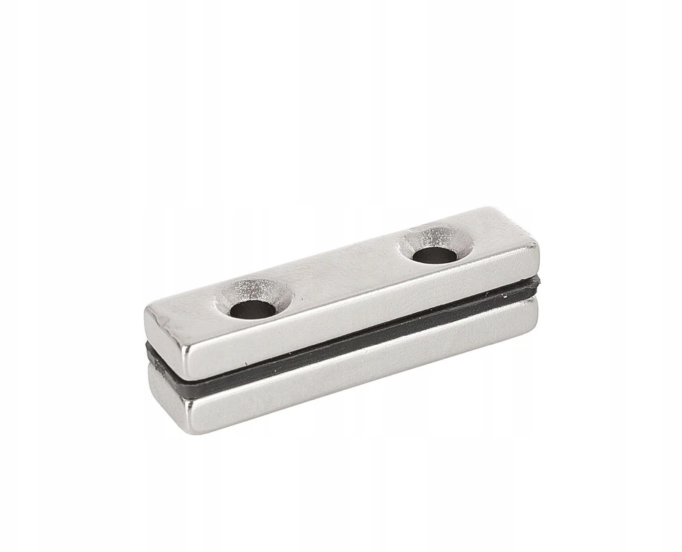 Geko Magnes neodymowy płytkowy su otworami na wkręty 40x10x5mm 2vnt.(2)
