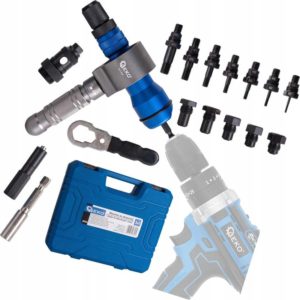 GEKO RIVETER ADAPTERIS ATSUKTUČIUI 3in1