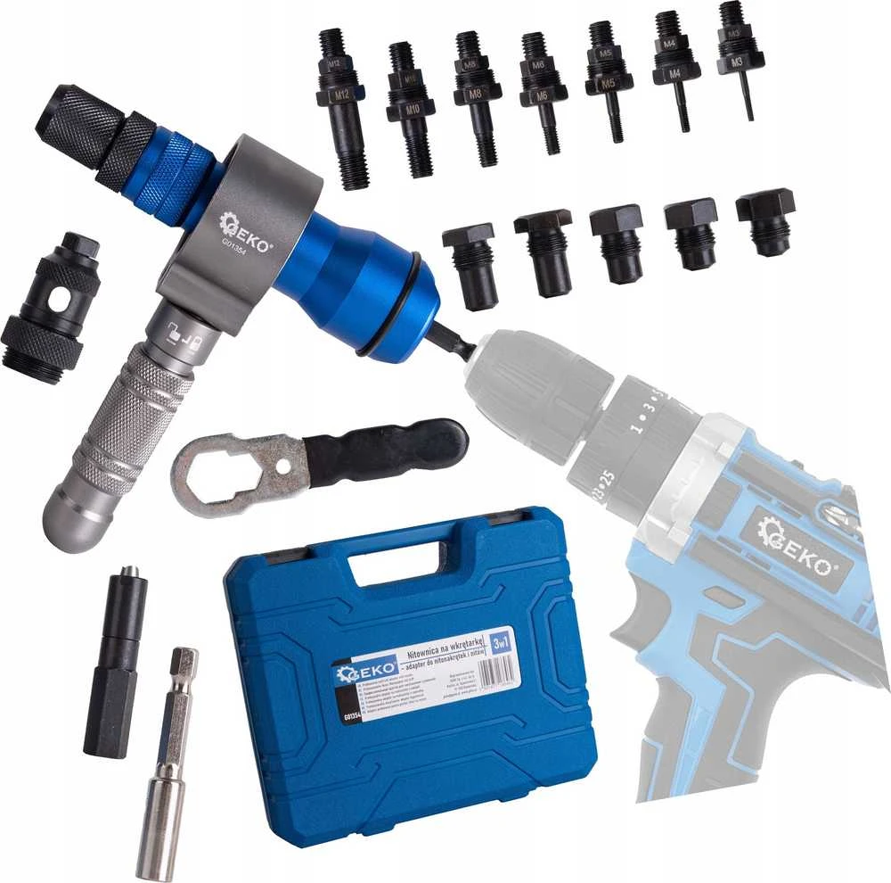 GEKO RIVETER ADAPTERIS ATSUKTUČIUI 3in1