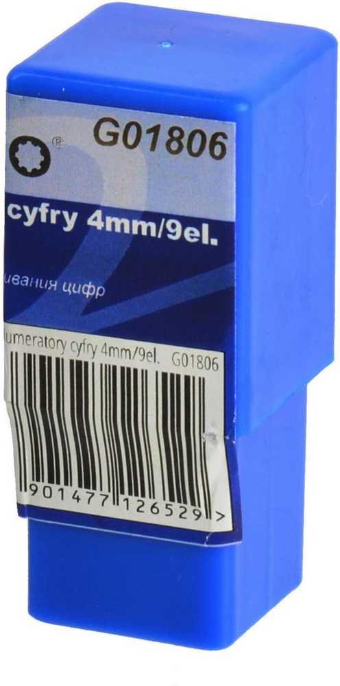 Geko Numeratory cyfry 4mm/9el. (50/100)