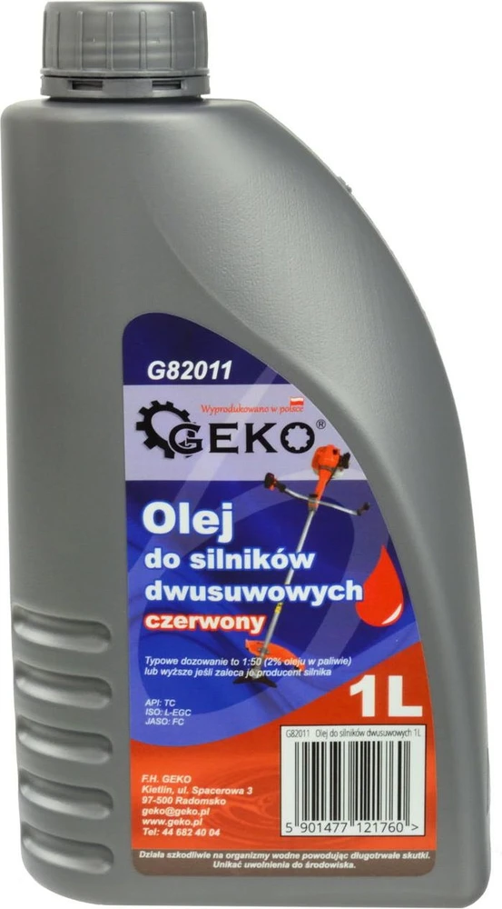 Geko Oil dvitakčiams varikliams raudona 1L (G82011)