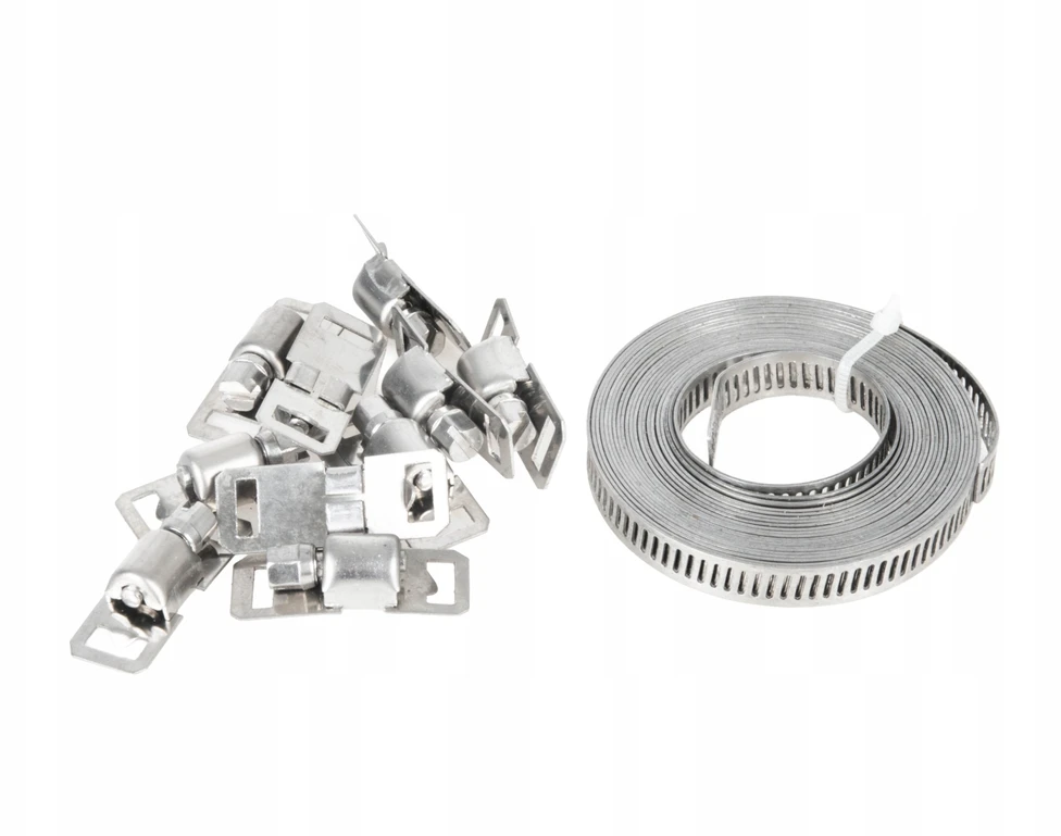 Geko Sliekinės pavaros spaustukas 8,0 mm x 3 m + 10 spaustukų (100)