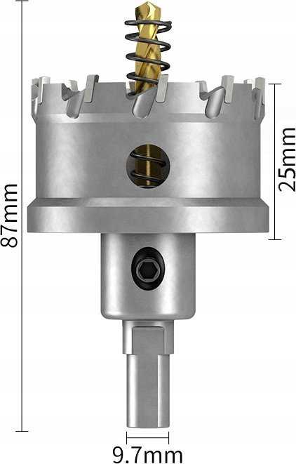 Geko Otwornica widiowa - koronka do metalu 65mm su wiertłem tytanowym (30)