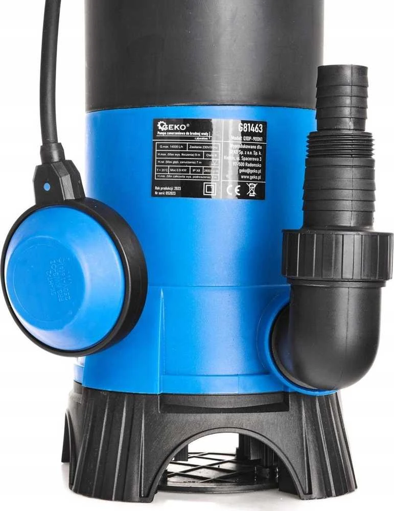Geko Panardinamas siurblys su plūde nešvariam vandeniui 900 W (4)