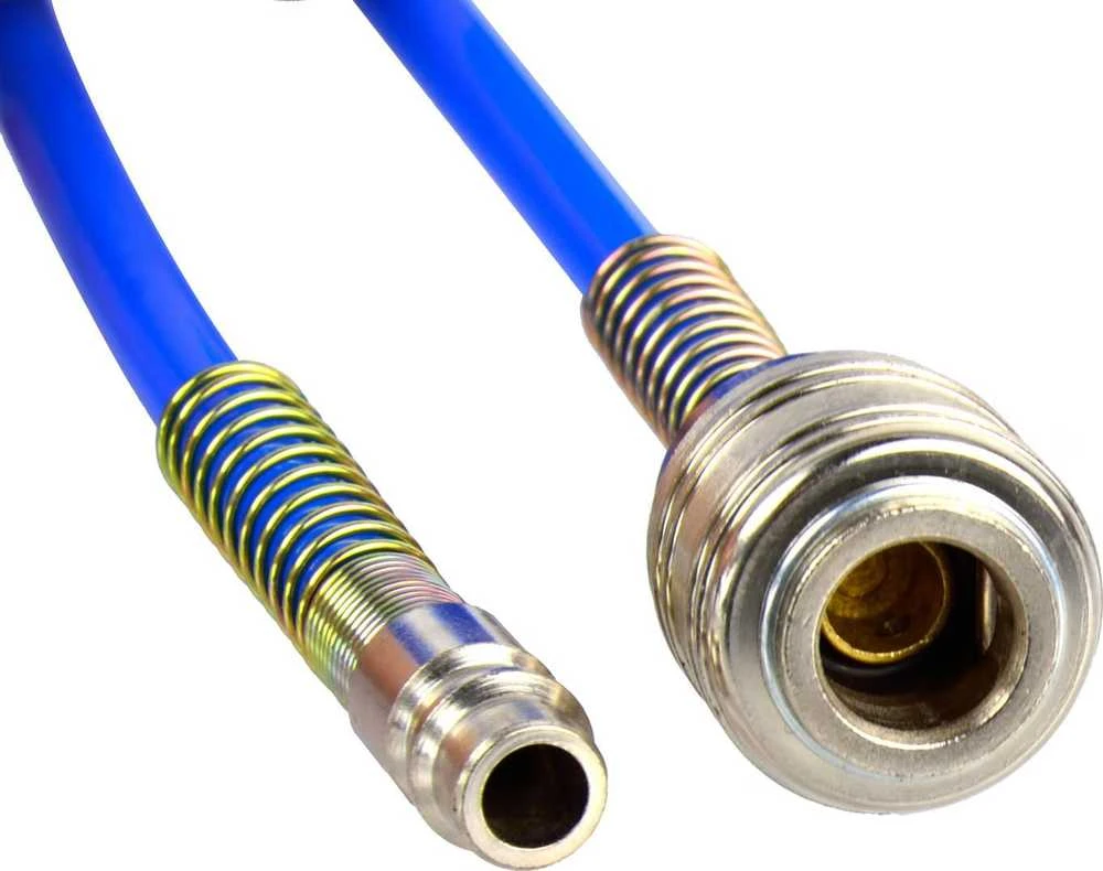 Spiralinė žarna (kieta) orui 5x8 mm 15m su greito fiksavimo antgaliais GEKO G01103