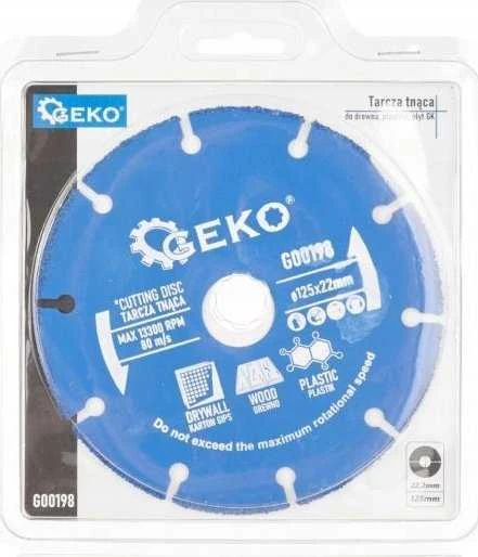 Geko pjovimo diskas medienai, plastikui, gipso kartono plokštėms 125x22,2 mm (10/100)