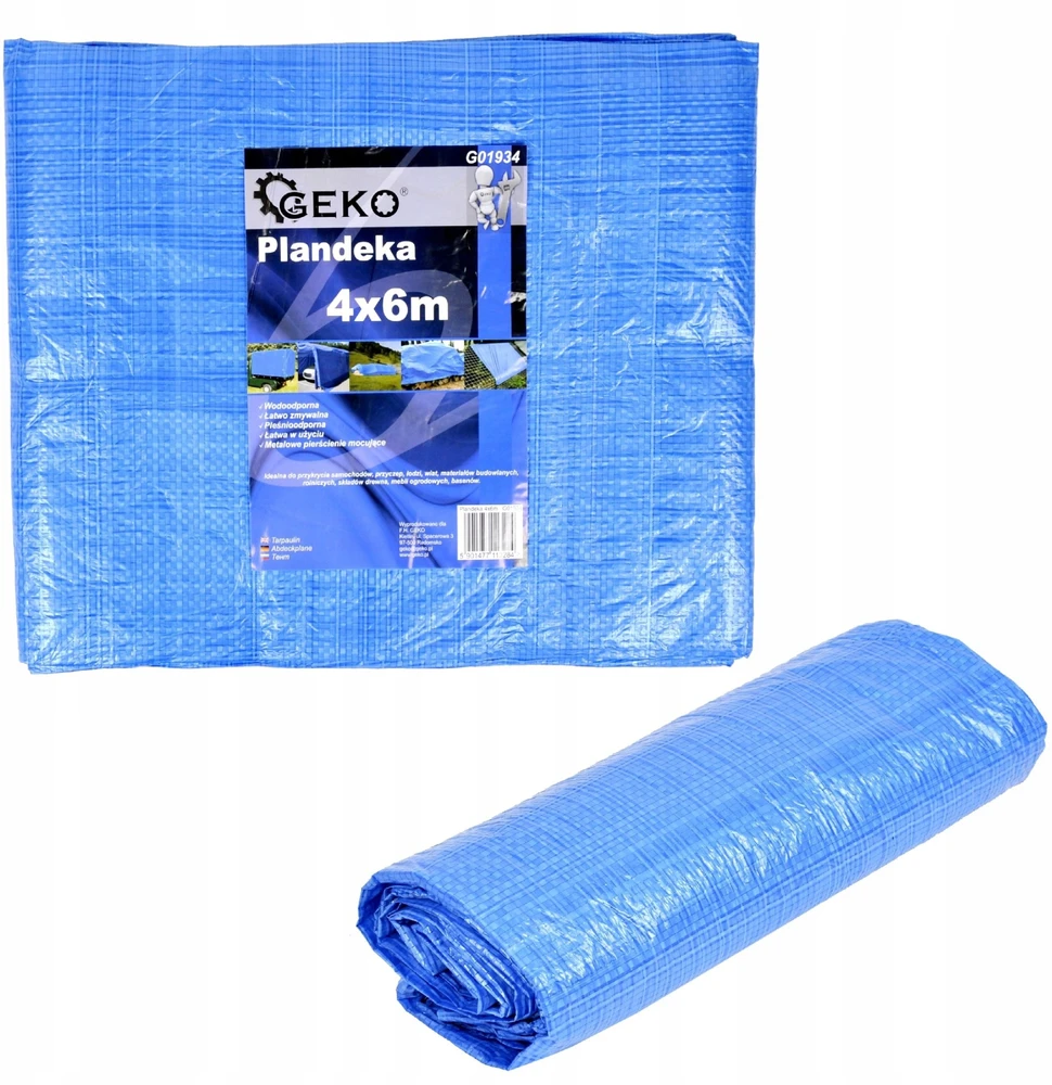 Geko Plandeka 4x5m lekka/mėlyna +/-5% (12)
