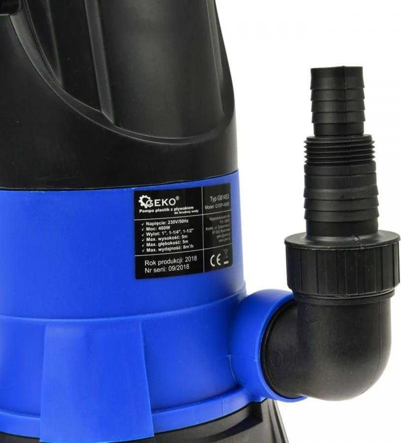 Geko PLASTIKINIS SIurblys nešvariam VANDENIUI SU PLŪDE 2 TIPO (4) G81453 GEKO
