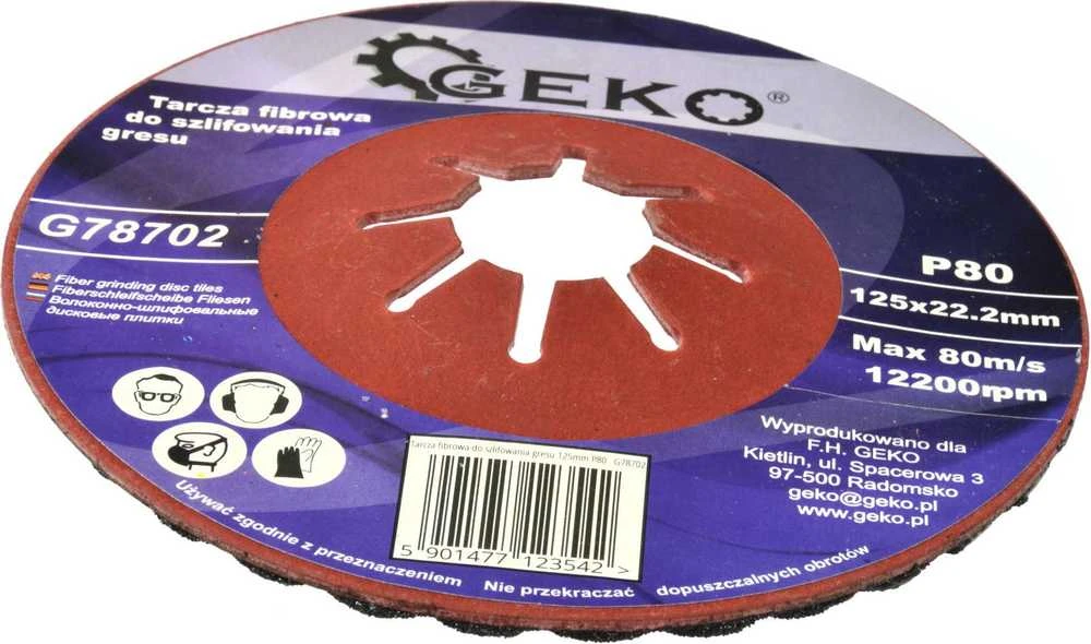 GEKO ŠLIFAVIMO DISKAS AKMENS MASĖS PLYTELĖMS 125 P 80