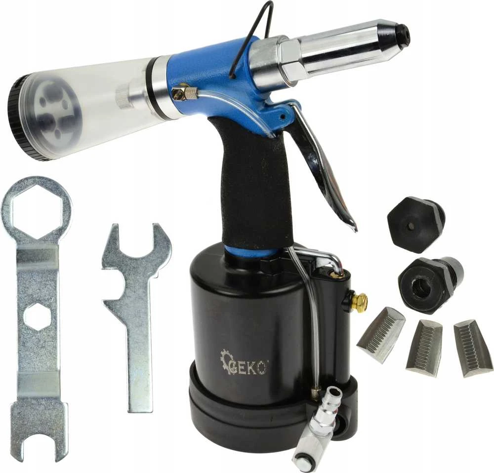 Geko Pneumatinis kniediklis su automatiniu kniedžių prisiurbimu 2,4–6,4 mm (10)
