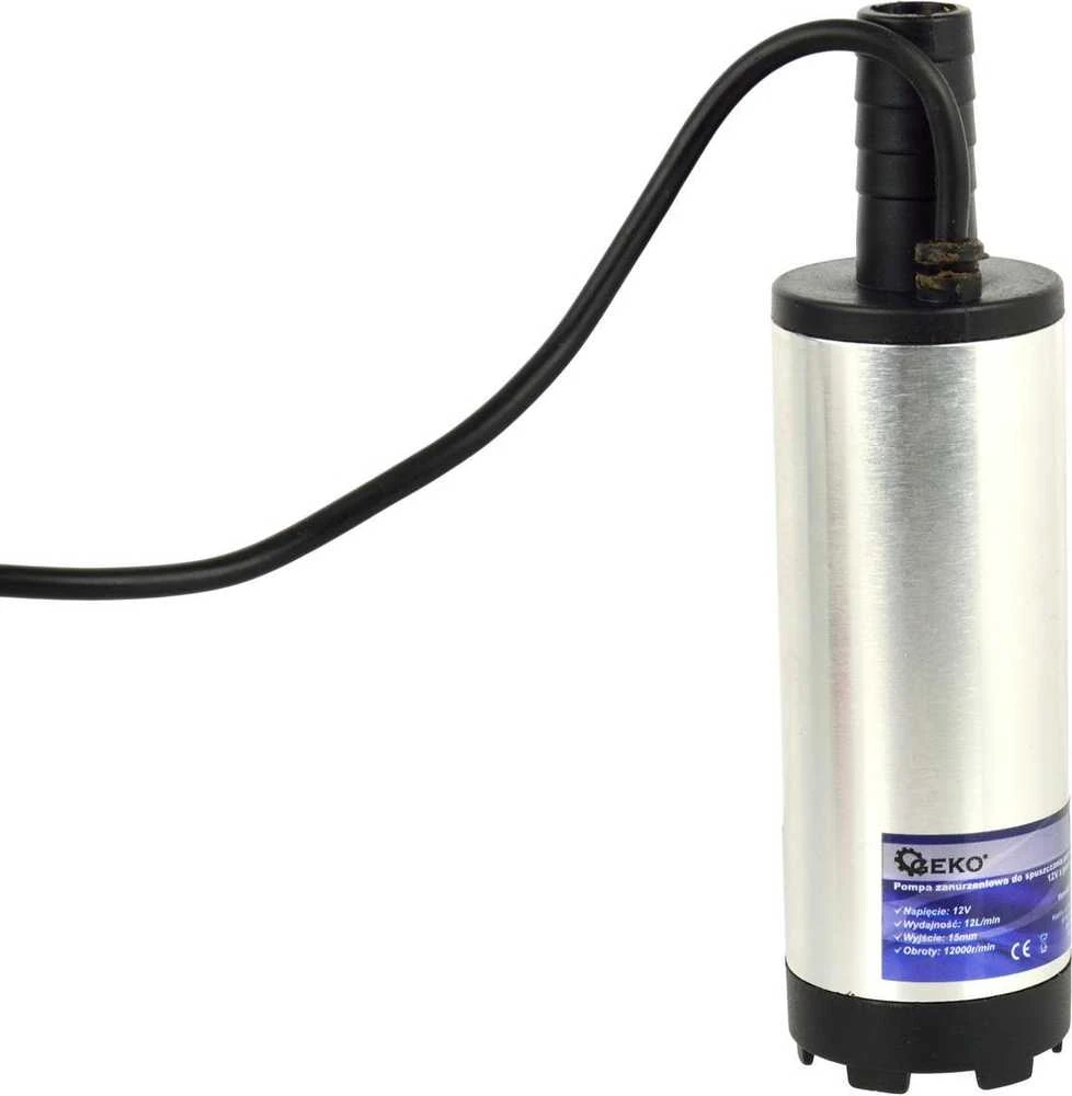 Geko povandeninis siurblys kurui išleisti 12V 37mm su su 3m kabeliu (G00942)